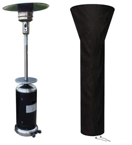 Funda para calentador de patio, resistente al agua, protector de muebles de tela Oxford 210D con una bolsa de almacenamiento, 221 x 85 x 48 cm