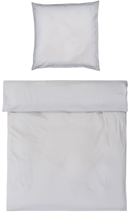 Möve Luxury Bettwäsche-Set 155x220 cm + 80x80 cm aus 100% Baumwolle, Moonlight