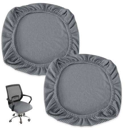 YZROHYI 2 Piezas Funda Silla Escritorio,Funda Sillón Oficina,Cubre Asientos para Sillas,Funda Silla Despacho Lavables,Funda Silla Ordenador Gaming,Office Chair Cover,Fundas Protectoras para Sillas