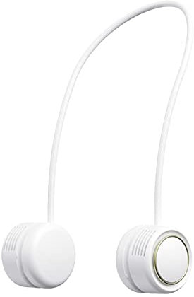 Ventilador de cuello manos libres recargable por USB, ventilador plegable de 360° con doble cabezal de viento, ventilador silencioso de 3 velocidades para deportes, correr, viajes, camping, hogar