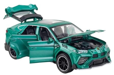 DUEVEL 1 32 Für Lamborghini Urus Sportwagen Simulation Druckguss Metalllegierung Modellauto Sound Light Pull Back Collection Spielzeug Druckgussmodelle Motorfahrzeuge(Grün)
