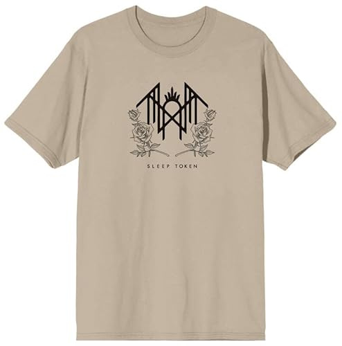 Sleep Token Floral Logo Männer T-Shirt Sand 3XL 100% Baumwolle Band-Merch, Bands, Nachhaltigkeit