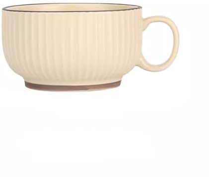 Windmilne Tazza di Vetro, Tazza da tè, Tazza da caffè in Vetro, Tazza da Colazione di Grande capacità, Tazza di Farina d'avena, Tazza di Latte per microonde, Tazza di Cereali(A)