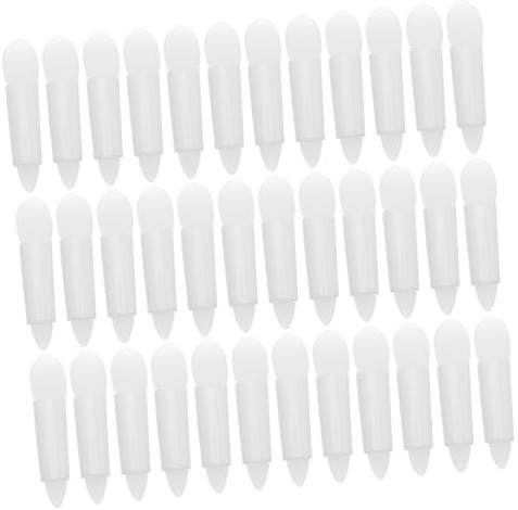 BIUDECO 50pcs Reusable Silicone Lip Applicator Brushes Transparent Dual Ended Lip Mask Spoon and Eyeshadow Scrub Tool Lightweight Portable for Precise Makeup Touchups