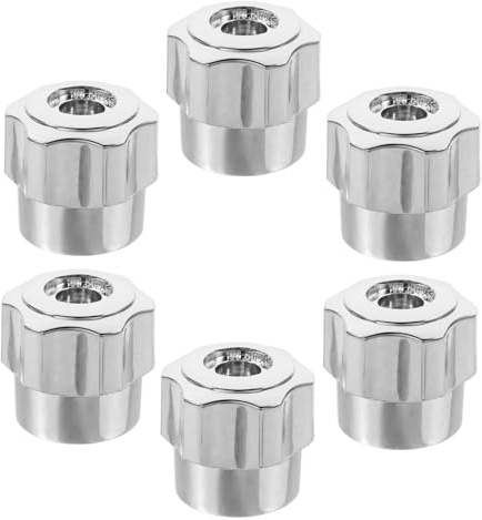 Kunststoff Ersatz Armaturgriffe 6 Stück Silber für Bad und Küche | Wasserhahn Ersatzteile, Robustes 10-g, Ergonomischer Halt, Schnelle Montage