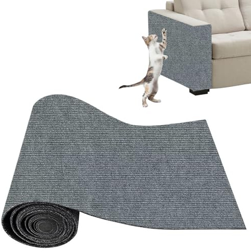 Xynovate Kratzmatte Selbstklebend Katze, DIY Kratzbrett, Kratzschutz Sofa, Katzenkratzer Kleber Möbelschutz für Wand (Hellgrau,30x100cm) | Kratzschutz Sofa, Katze Kratzschutz, Katzenkratzer Kleber Möbelschutz für Sofa Wand Katzen(Hellgrau,30x100cm)