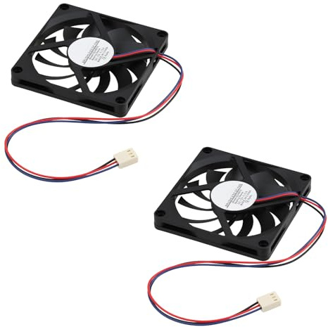 ECSiNG 2 Ventilateurs de Refroidissement CC sans Balais 8010 à 3 Broches 12 V/0,13 A 80 × 80 × 10 Mm pour Refroidisseur de Processeur