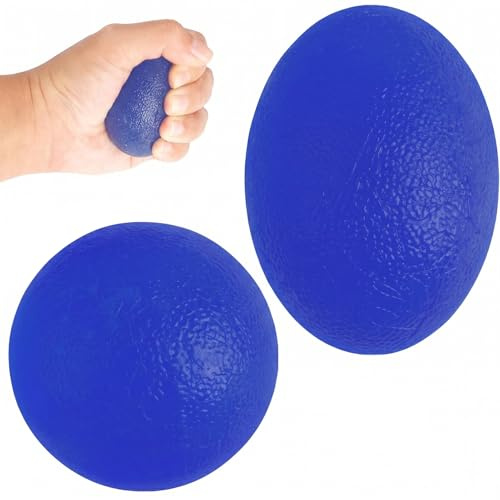 Blaue Silikon Eiförmige Griffbälle, Handtrainer Ball und Knetball | für Hände Therapie,Anti Stress Bälle für Büroangestellte und Sportler, Handkrafttraining, Muskelentspannung und Triggerpunkt