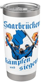 Saarbrücken Kämpfen und Siegen – Fußball Ultras Fan Doppelwandiger Edelstahl-Thermobecher