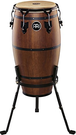 Meinl Percussion Traditional Series Conga - Große Handtrommel - Mit Büffelfell - Durchmesser 12 Zoll - Siam Eiche, Cubano Retro (HTC12WB-M) | 12 Zoll Conga, 8 mm Spannschrauben, 5 mm TTR-Rim, Inklusive Zubehör, mit Büffelfell, Siam Eiche