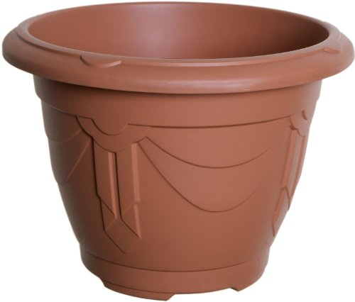 4 x 24cm Round Venetian Plant Pot Terracotta Planter Outdoor Indoor Decorative