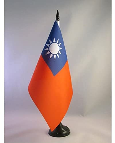 AZ FLAG - Tischflagge Taiwan - 21x14 cm - Republik China Tischfahne 14 x 21 Cm - Flaggen