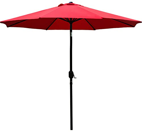 blackpoolal 3M Cantilever Parasol Hanging Umbrella Outdoor Large Hanging Garden Patio Umbrella With Base Adjustable Angle Of Tilt Wide Metal Pole