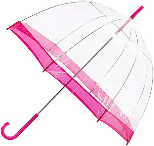Clear Dome See Through Umbrella Pink - New & Improved Design