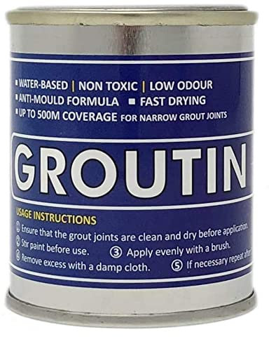 Dark Grey Tile Grout Paint ideal to refurbish tile grout in bathrooms and kitchens