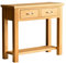 London Oak Console Table with Storage | Contemporary 2 Drawer Solid Wooden Hall Stand for Living Room, Bedroom, Hallway or Kitchen