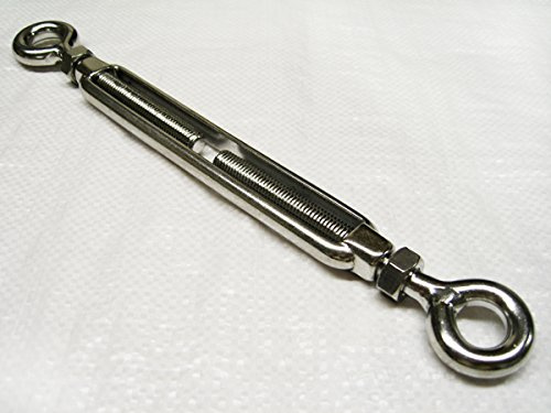 Eye Eye Turnbuckle Stainless Steel M8 (13MM Eyes Open Body Straining Screw Rigging Tensioner)