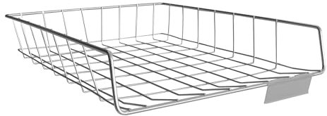 Corbeille acier chromé avec porte-étiquette