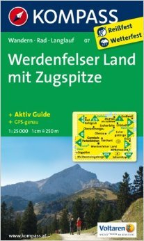 Werdenfelser Land mit /Zugspitze: Wanderkarte mit Aktiv Guide, Radwegen und Loipen. GPS-genau. 1:25000 (KOMPASS-Wanderkarten) ( Folded Map, April 2015 )