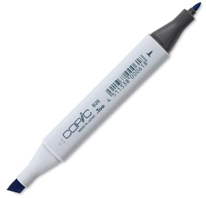 COPIC Classic Marker Typ B - 26, Cobalt Blue, professioneller Layoutmarker, mit einer breiten und einer feinen Spitze