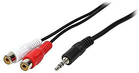 LogiLink CA1047 Audio Kabel, 1x 3,5mm Male zu 2X Cinch Female, 0,2m