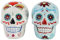 1 X Day of Dead Sugar White & Blue Skulls Salt & Pepper Shakers Set- Skulls Collection by Pacific Giftware