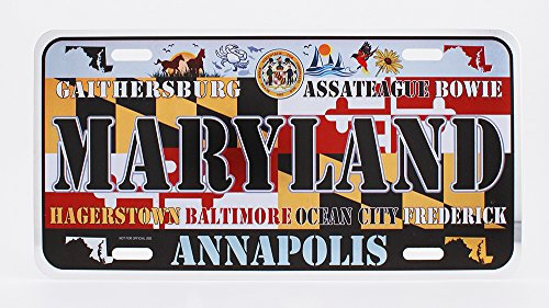 Dimension US-Nummernschild 9 für Deko-Zwecke, Design: Alabama, Maryland