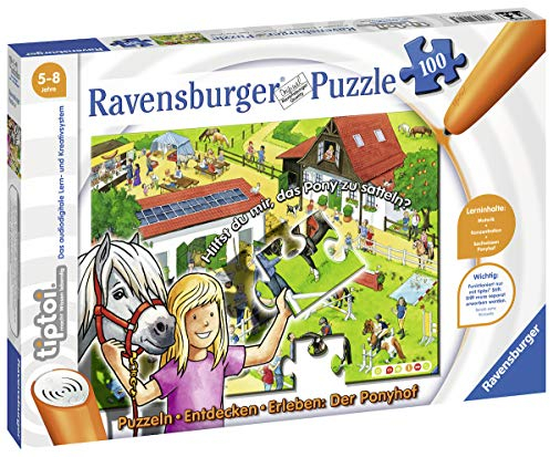 Ravensburger tiptoi 00518 - Puzzle: Ponyhof, 100 Teile