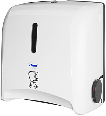 clomo Handtuchrollenspender Manuell, weiß (Papierrollenspender, Handtuchspender, Rollenhandtuchspender)