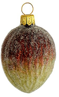 Thüringer Weihnacht 52-061 Christbaumschmuck Nüsse, grün/braun, 3 Stück