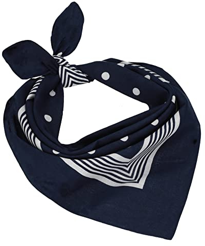 Betz Nickituch Bandana klassischem Punktemuster 55 x 55 cm in den Farben rot, marine und schwarzblau Farbe marine