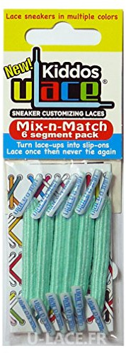 U-Lace Kiddos Elastische Schnürsenkel für Kinder von 3 bis 7 Jahren – 14 Farben erhältlich – Achtung: mindestens 2 Packungen für ein Paar Turnschuhe, Sorgfältig die ösen zählen!