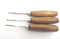 3 Ramelson Bent Veiner Line 60 Degree V Checkering Wood Carving Hand Chisel Tools 3pc Gunsmith