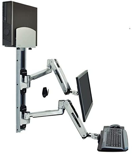 Ergotron 45-359-026 LX Sit Stand Wandhalterung System für 42 Zoll LCD Plasma TV