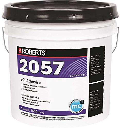 Roberts 2057-4 Superior Vinyl Composition Tile Adhesive, 4 Gallon, Creamy tan