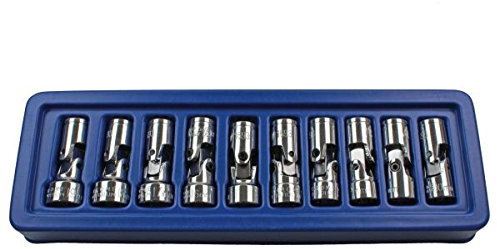 US Pro 10 Pc 12 Point 3/8 Dr Flexible Universal Joint Socket Set 10mm -19mm UJ Flexi B1693