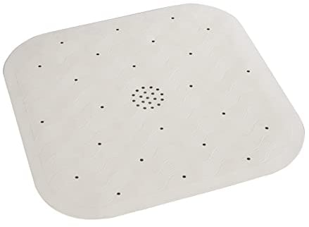 Maximex Duscheinlage Natur-Kautschuk Beige, mit Saugnäpfen auf der Unterseite, Maschinenwaschbar bei 40° C, Maße (B x H x T): 45 x 1,6 x 45 cm