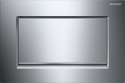 Geberit - Pulsador Geberit Sigma30, Para Descarga Interrumpible, Atornillable: Cromado Brillante/Cromado Cepillado/Cromado Brillante (115.893.KY.1)