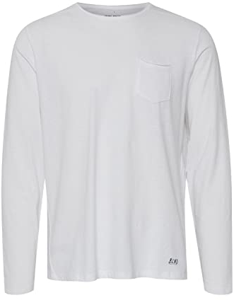 Blend BHBHNICOLAI Tee l.s. Tee l.s. Herren Longsleeve Langarmshirt Shirt aus 100% Baumwolle, Größe:XXL, Farbe:White (70002)