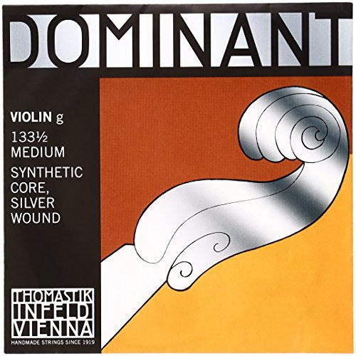 Thomastik-Infeld Dominant Violin String G 1/2 – Single string (133 1/2), synthetic core, silver wound, medium tension