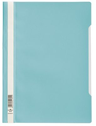 Durable Hunke & Jochheim Clear View Folder Polypropylene (PP) for Standard A4, 227 x 310 mm, Turquoise