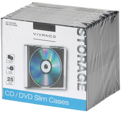 Vivanco CD/DVD Slim Case (25-er Pack) schwarz