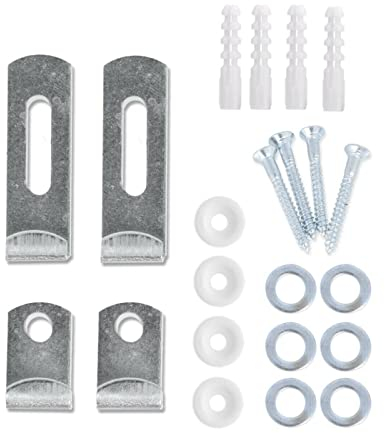 Bulk Hardware BH02269 Ensemble de pinces de miroir ajustables avec fixations