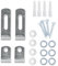 Bulk Hardware BH02269 Ensemble de pinces de miroir ajustables avec fixations