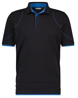 DASSY® Orbital Poloshirt - Größe 3XL - SCHWARZ/AZURBLAU