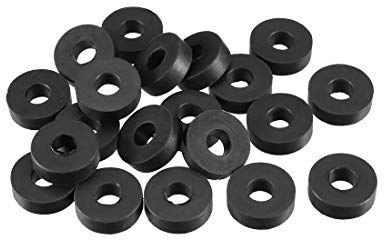 sourcing map 20 Stück Gummi Unterlegscheiben Flach 13mm Außendurchm. 5mm Innendurchm. 4mm Dicke für Wasserschlauch Wasserhahn
