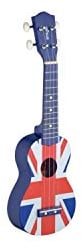 Stagg US UK-FLAG Soprano Ukulele Linden mit Tasche blau