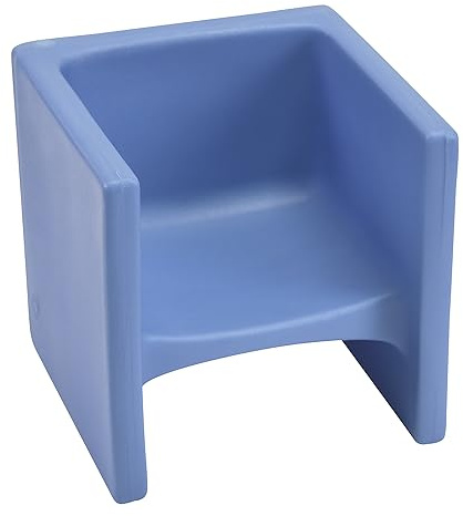 Children's Factory 3-in-1 Cube Chair for Kids, Flexible Seating Classroom Furniture, 1-Pack, Sky Blue