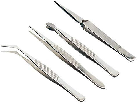 Pinzetten-Set 4-teilig, rostfrei