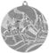 pokalspezialist 10 Stück Medaille Silber Laufen/Leichtathletik aus Stahl, 50 mm x 3 mm MMC2350